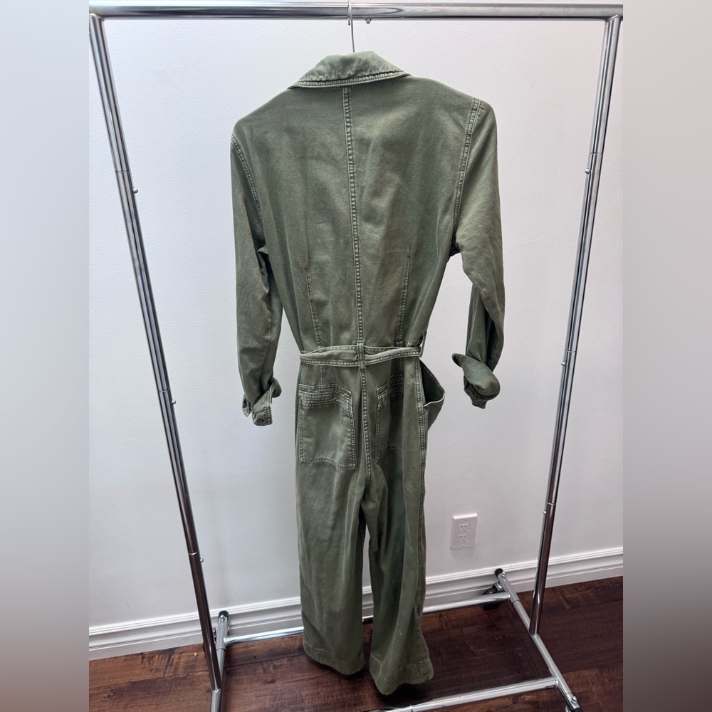 Free People Olive Green Utility Jumpsuit - Picture 3 of 3